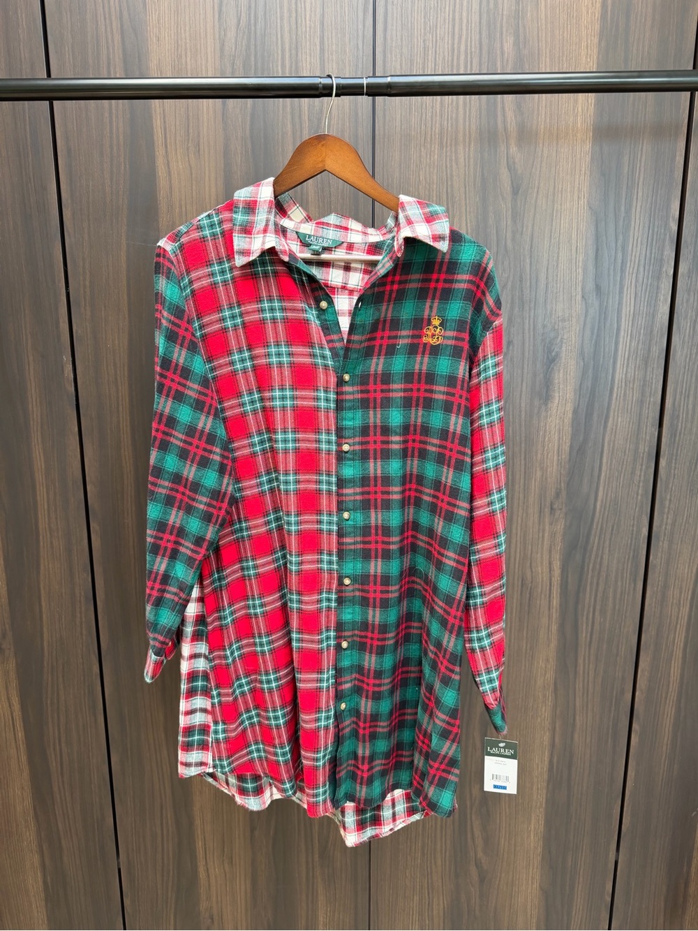 Ralph Lauren Red & Green Plaid Button-Down Shirt
